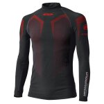 Maillot technique femme held 3d - skin warm top noir / rouge - s Maillot technique femme held 3d - skin warm top noir / rouge - s