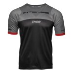 Maillot vlo manches courtes thor intense noir / gris / rouge - xs