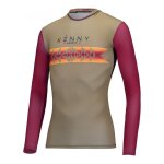 Maillot vlo vtt manches longues kenny charger femme beige / rouge - xs