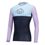 Maillot vlo vtt manches longues kenny charger femme rose / bleu - xs