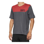 Maillot vtt manches courtes 100% airmatic sp22 rouge / gris - s