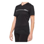 Maillot vtt manches courtes femme 100% ridecamp noir - m