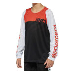 Maillot vtt manches longues enfant 100% r - core sp22 noir / rouge - s