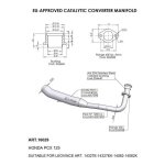 Manchon catalys� leovince honda pcx 125 18 - 20