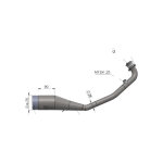 Manchon catalys leovince pour ligne complte honda pcx 125 21 - 22