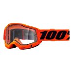 Masque cross 100% accuri 2 enduro orange double cran incolore