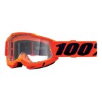 Masque cross 100% accuri 2 orange cran incolore