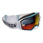 Masque cross airscreen aero 02 ex white / black / turquoise iridium ro