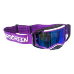 Masque cross airscreen aero 05 mx purple / white / black iridium bleu + c