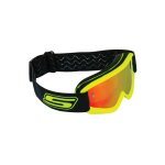 Masque cross enfant s - line eco jaune fluo bandeau noir / jaune cran ir