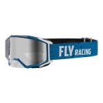Masque cross fly racing zone pro bleu / blanc �cran iridium argent