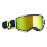 Masque cross scott fury bleu / gris cran works chrome jaune
