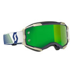 Masque cross scott fury bleu / vert �cran works chrome vert