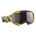 Masque cross scott fury camo gris / jaune �cran works chrome argent