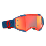 Masque cross scott fury dark blue / neon red - orange chrome works