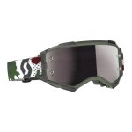 Masque cross scott fury dark vert / blanc �cran iridium argent