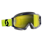 Masque cross scott hustle mx bleu / jaune �cran chrome jaune
