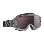 Masque cross scott hustle mx gris / noir �cran chrome gris