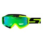 Masque cross scott hustle mx noir / jaune / vert �cran chrome vert