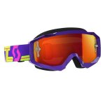 Masque cross scott hustle mx violet / jaune �cran chrome orange