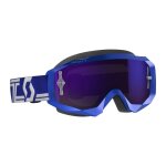 Masque cross scott hustle x mx bleu / blanc �cran chrome violet