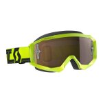 Masque cross scott hustle x mx jaune / noir �cran chrome or