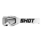 Masque cross shot assault 2. 0 solid blanc brillant - écran transparent Masque cross shot assault 2. 0 solid blanc brillant - écran transparent