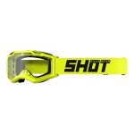 Masque cross shot assault 2. 0 solid jaune fluo brillant - cran transp
