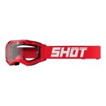 Masque cross shot assault 2. 0 solid rouge brillant - cran transparent