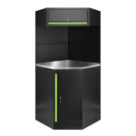 Meuble d'angle jbm serie594 avec plan de travail inox