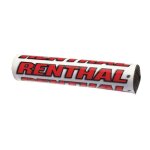 Mousse de guidon avec barre - renthal sx 240mm - blanc / rouge