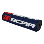 Mousse de guidon avec barre - scar 3d design - bleu fonc� / blanc