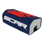 Mousse de guidon sans barre - scar 3d design - bleu fonc� / blanc
