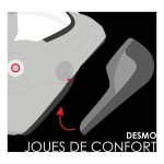 Mousses de joues roof pour casque ro32 desmo - 54 / 56 / 57