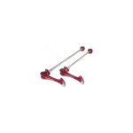 Paire d'axes � blocage rapide token shark tail en titane et alu rouge