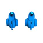 Paire de bouchons de valve rocket alu bleu Paire de bouchons de valve rocket alu bleu