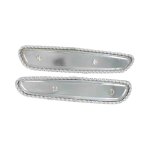 Paire d'�lytres de r�servoir torsad� chrom�e pour peugeot 103 sp /