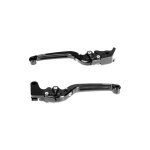 Paire de leviers barracuda noirs repliables moto guzzi v9 16 - 20