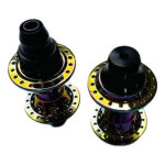 Paire moyeux bmx tnt rapide fire pro 36 rayons n�ochrome