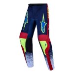 Pantalon cross enfant alpinestars fluid youth drag blue navy / fire red /
