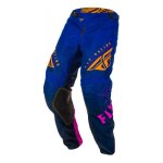 Pantalon cross enfant fly racing kinetic k220 midnight / bleu / orange - 28