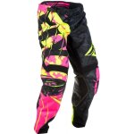Pantalon cross enfant fly racing kinetic outlaw rose / jaune fluo - us - 22