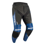 Pantalon cuir bering snap noir / bleu - s