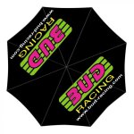 Parapluie bud racing original logo rose / vert Parapluie bud racing original logo rose / vert