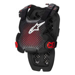 Pare - pierre alpinestars a - 1 chest protector anthracite / noir / rouge - m / l