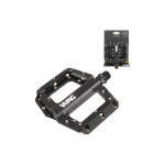 Pdales plates vtt - bmx wag bike flat aluminium noir