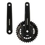 P�dalier vtt 2x9v shimano altus fc - mt101 36 - 22t axe carr� 123mm noir