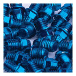 Picots hexagonaux de p�dales tag t1 4mm bleu (x40)