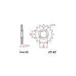 Pignon jt sprockets acier pas 520 13 dents - pour suzuki rm - z 250 10 - 1