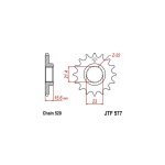 Pignon jt sprockets acier pas 520 16 dents - pour yamaha xt 600 e 89 - 9 Pignon jt sprockets acier pas 520 16 dents - pour yamaha xt 600 e 89 - 9